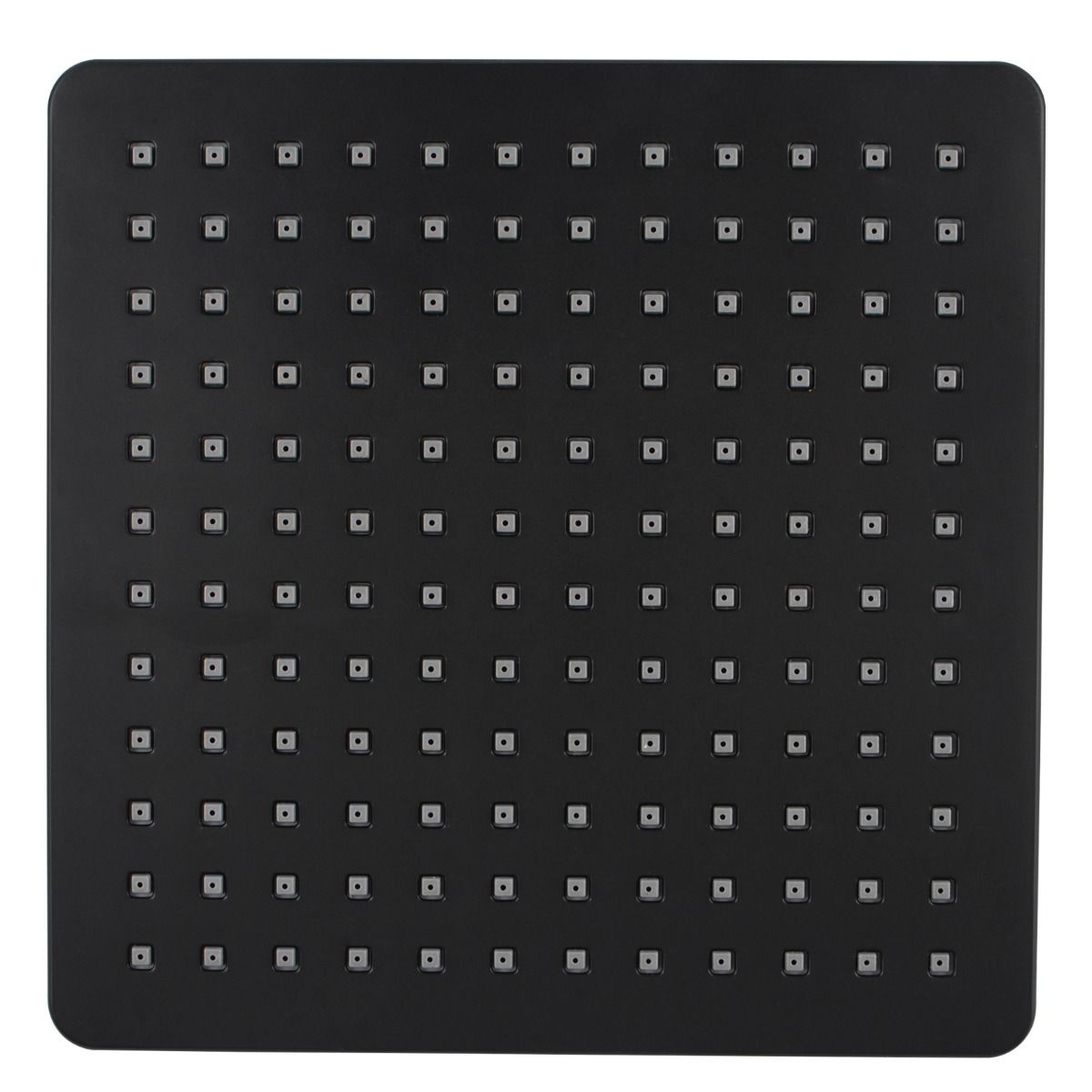 Square Black ABS Rainfall Shower Head 200mm