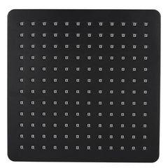 Square Black ABS Rainfall Shower Head 200mm