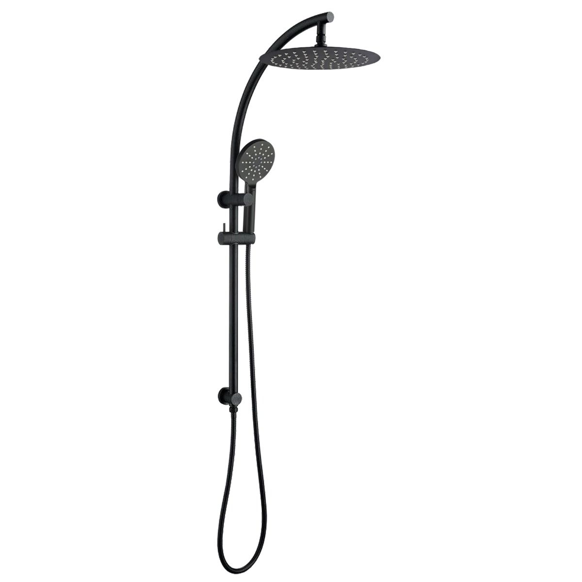 10'' Round Black Shower Station