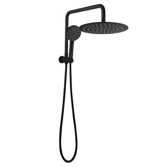 Round Black Shower Station