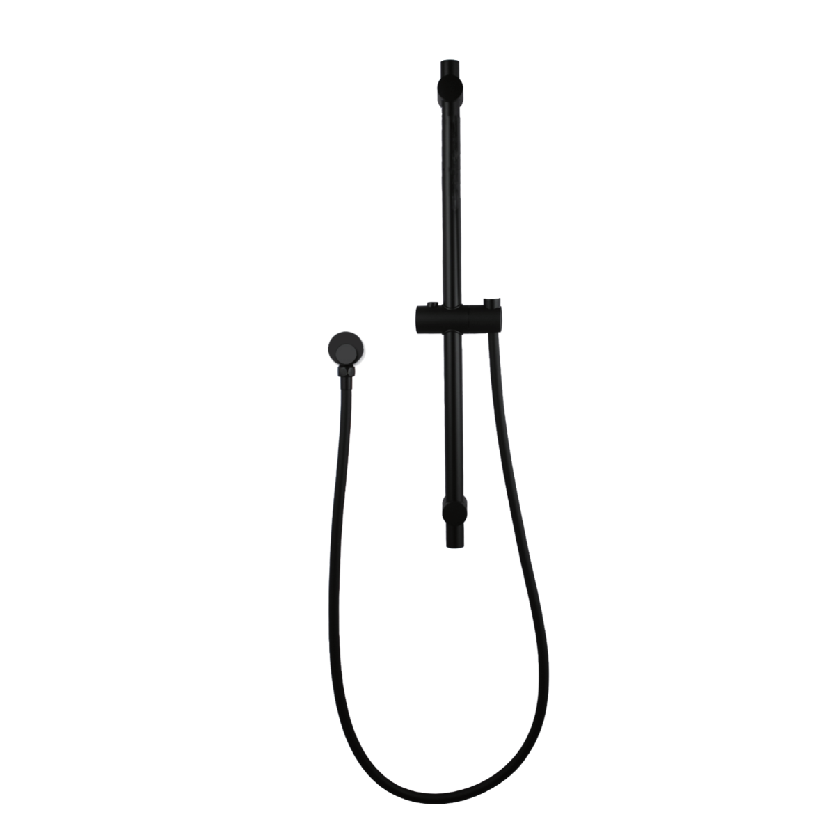 Round Black Hand held Shower Rail