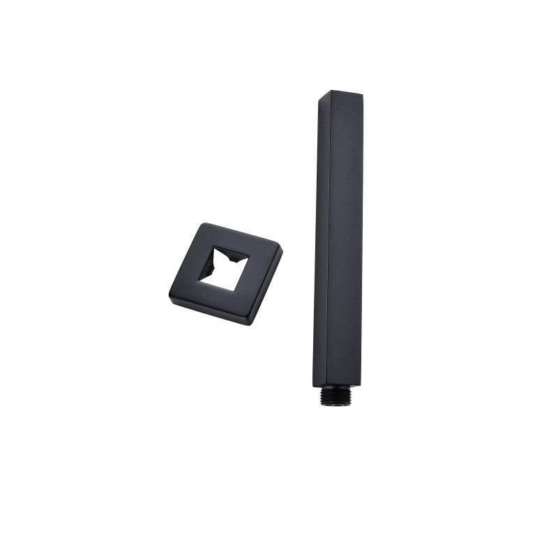 Cavallo 200mm Matte Black Square Ceiling Shower Arm