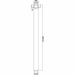 Pentro Chrome Round Ceiling Shower arm 400mm