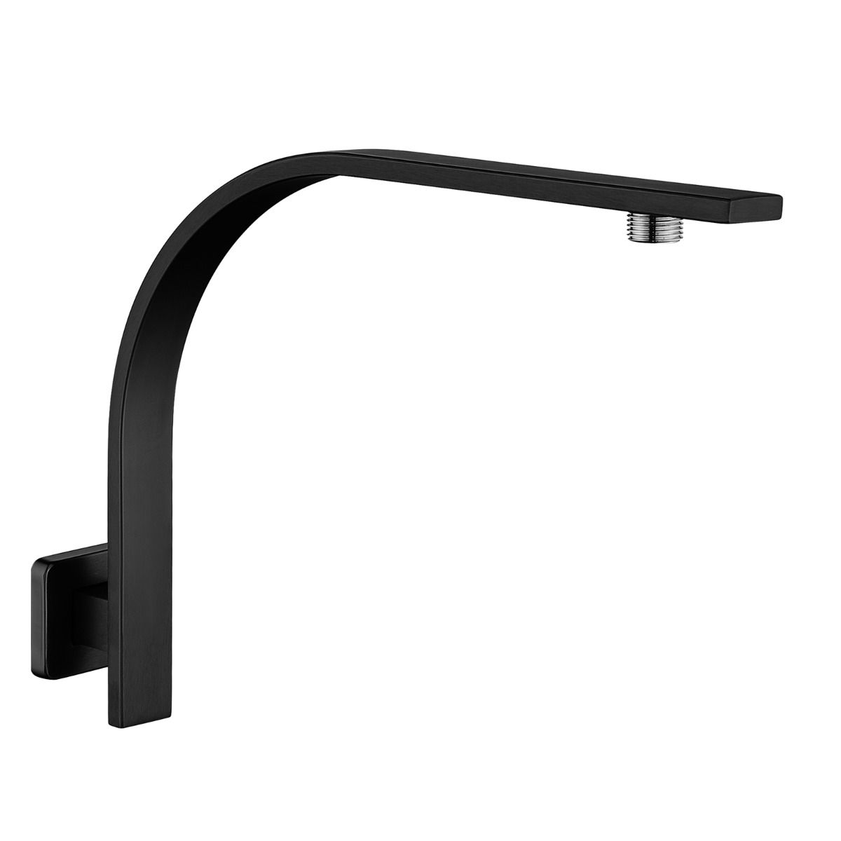 Cavallo Matte Black Gooseneck Wall Mounted Shower Arm