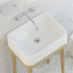 Sternhagen 545x415x130mm SeeRose Above Counter Basin White or Black Glossy Wash Basin Sani-Quartz Composite