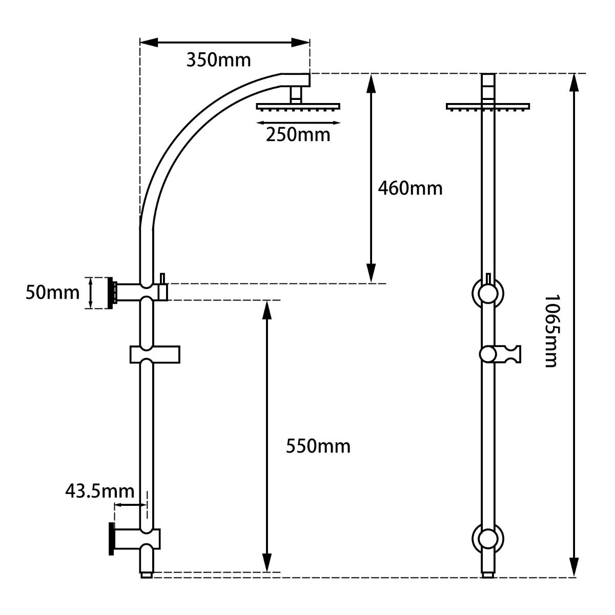 10'' Round Chrome Shower Station