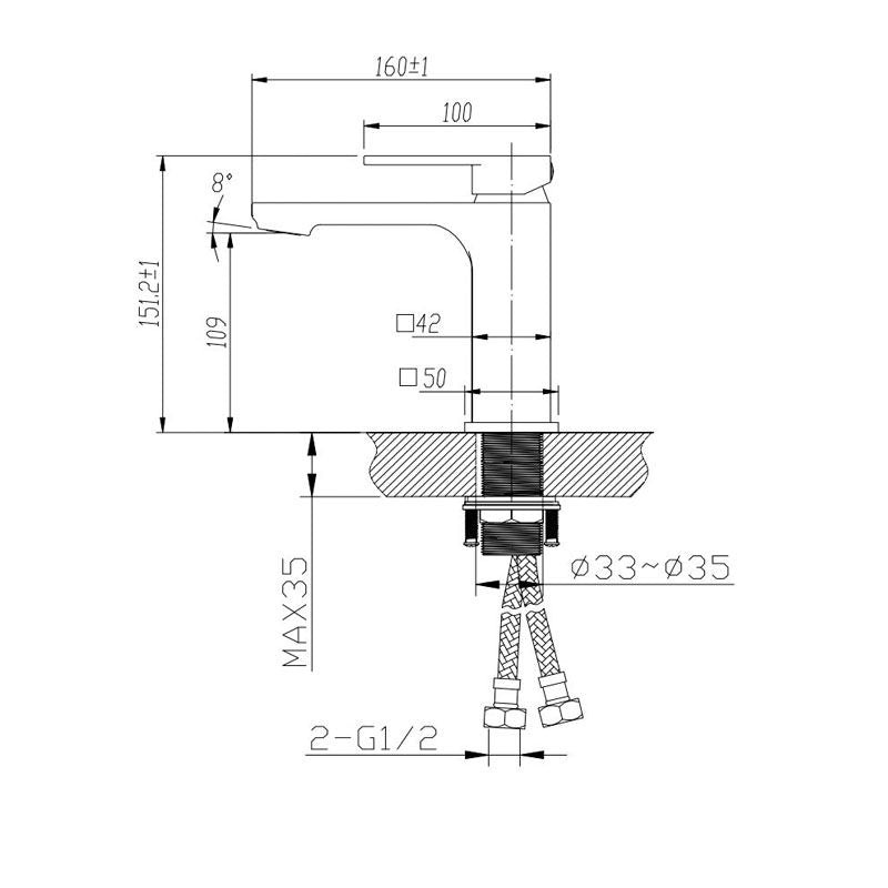 IVANO Series Black Basin Mixer