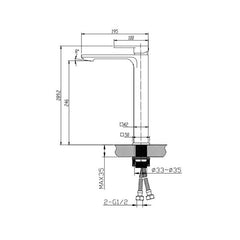 IVANO Series Chrome Tall Basin Mixer