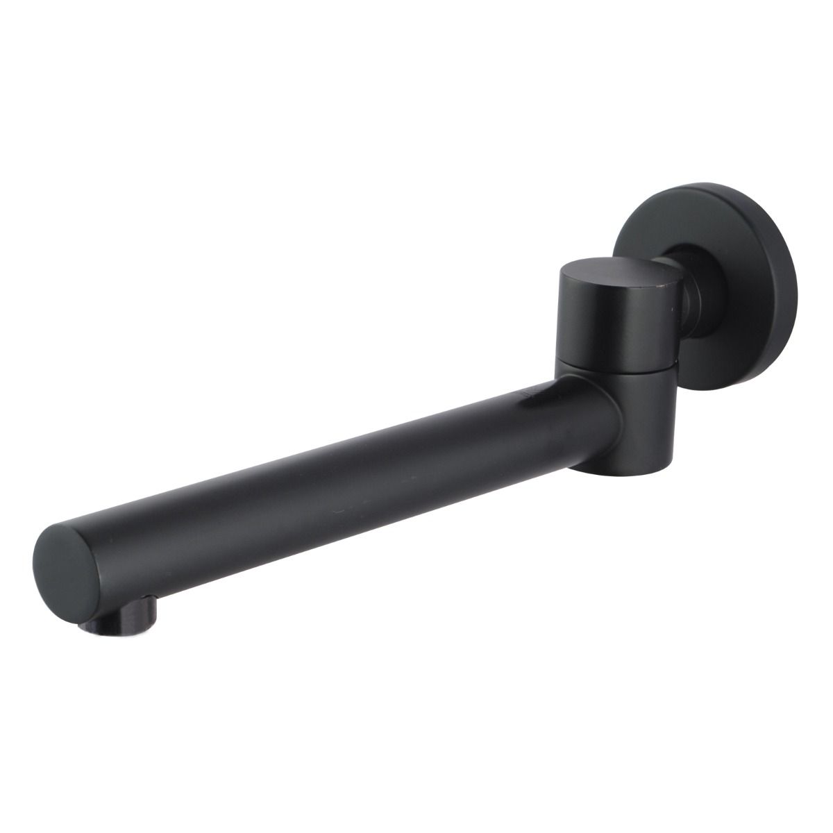 Pentro Matte Black Round Bath Spout