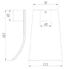 Esperia Brushed Nickel Square Bath Spout