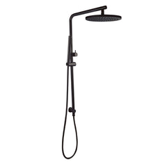 Pentro 250mm Matte Black Round Handheld Shower Station