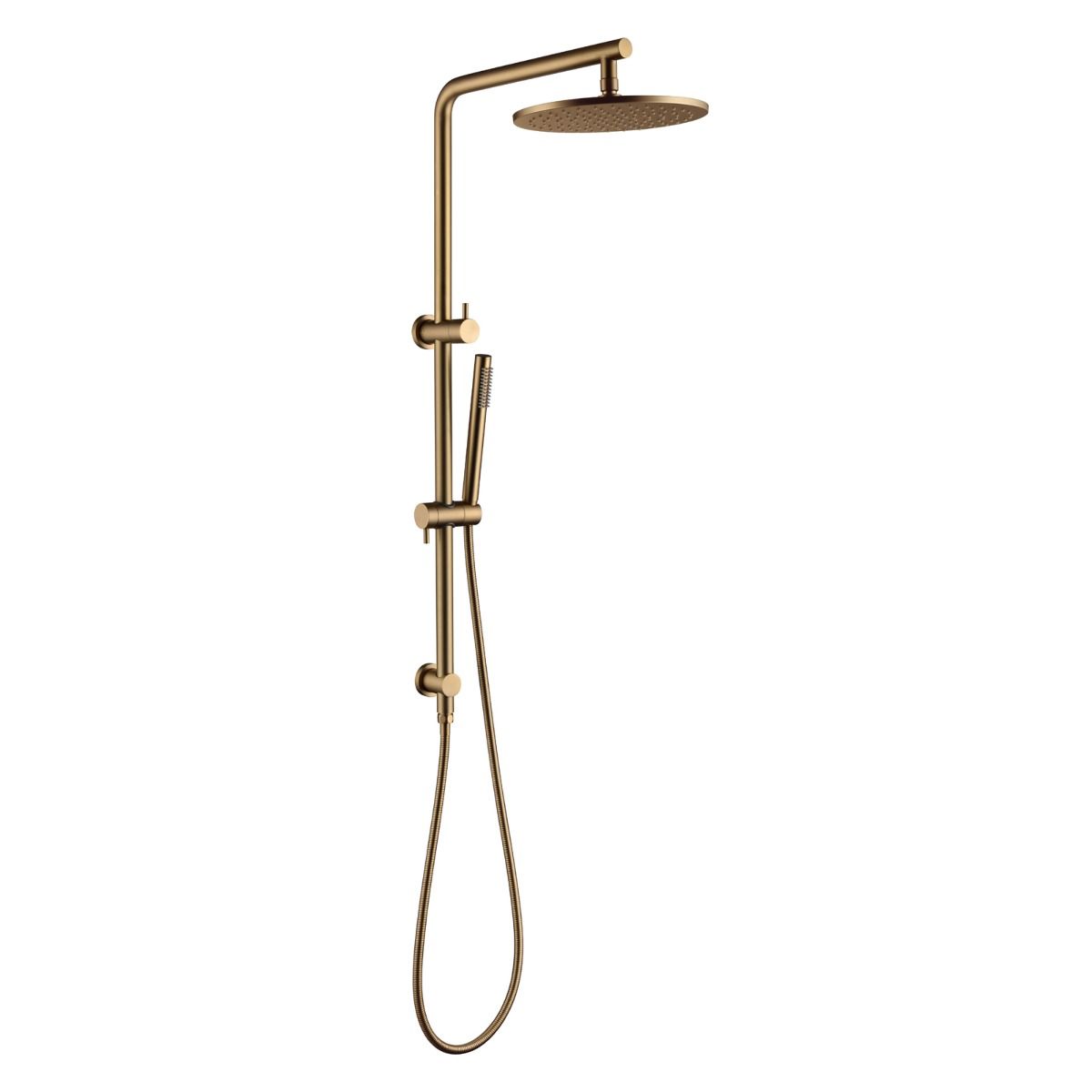 Pentro 250mm Brushed Yellow Gold Round Handheld Shower Station