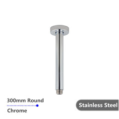 Round Chrome Ceiling Shower Arm 300mm