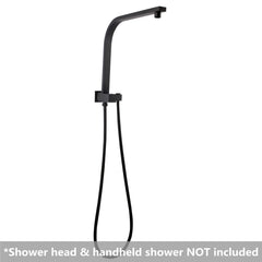 Square Matte Black Half Shower Station without Shower Head and Handheld Shower