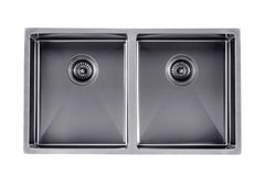 820x457x230mm Gun Metal Grey 1.2mm Handmade Top/Undermount Double Bowls Kitchen Sink