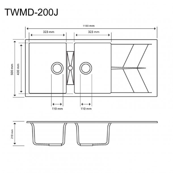 Double Bowl Granite Kitchen Sink