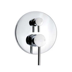 Norico Pentro Chrome Round Wall Mixer with Diverter